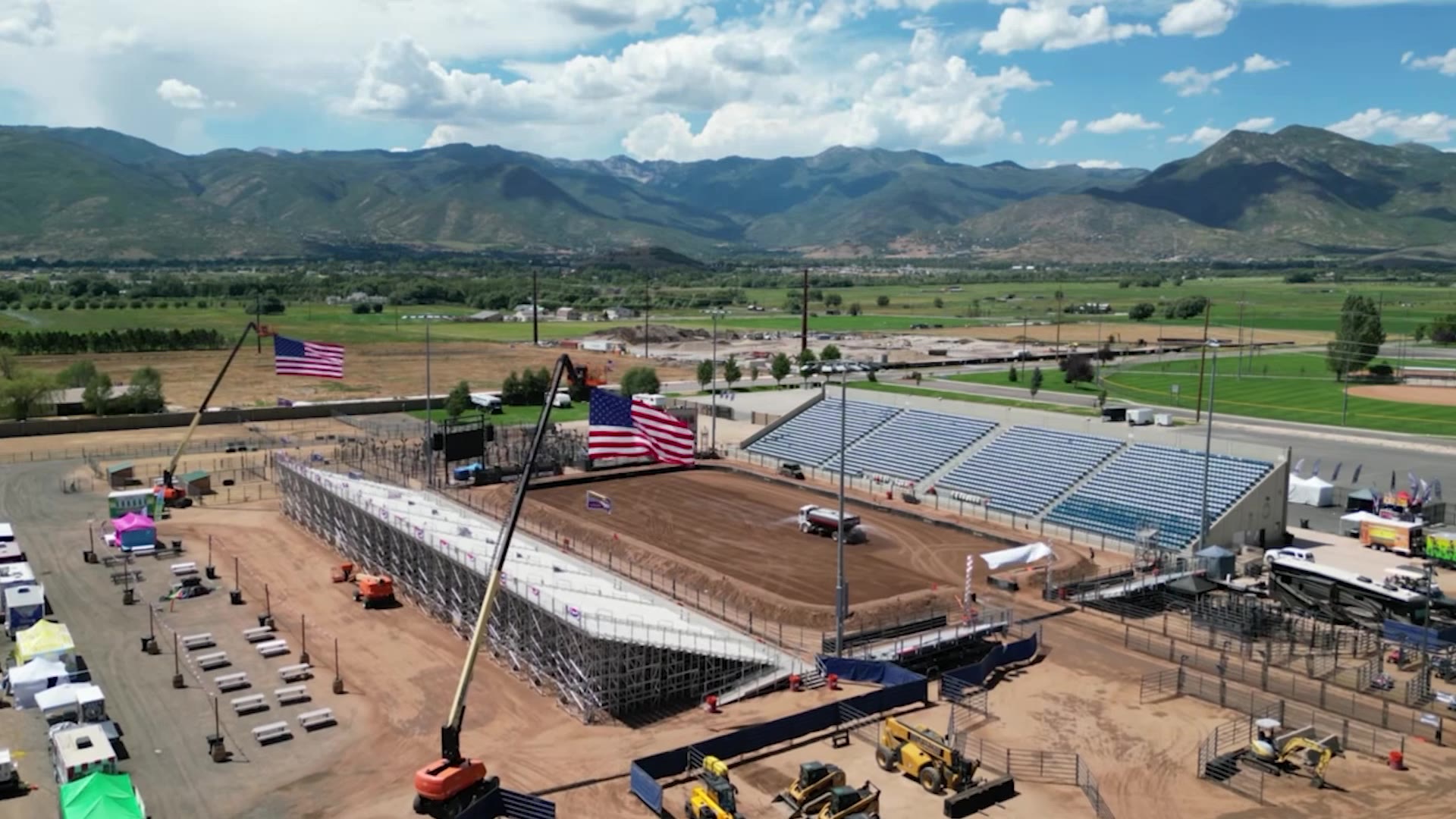 The rodeo grounds are prepped for the Wasatch County Fair.