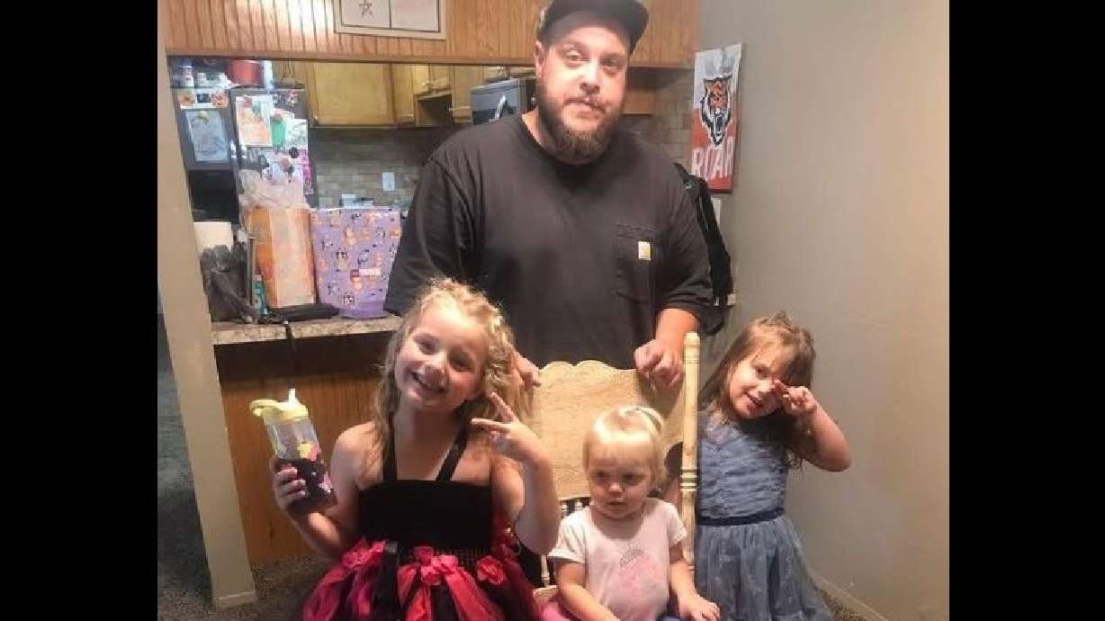 TJ Liftawi with his three daughters in a photo taken before a devastating June 3 accident. After doctors gave him little chance of survival, the Pocatello father is now making remarkable progress in his recovery.