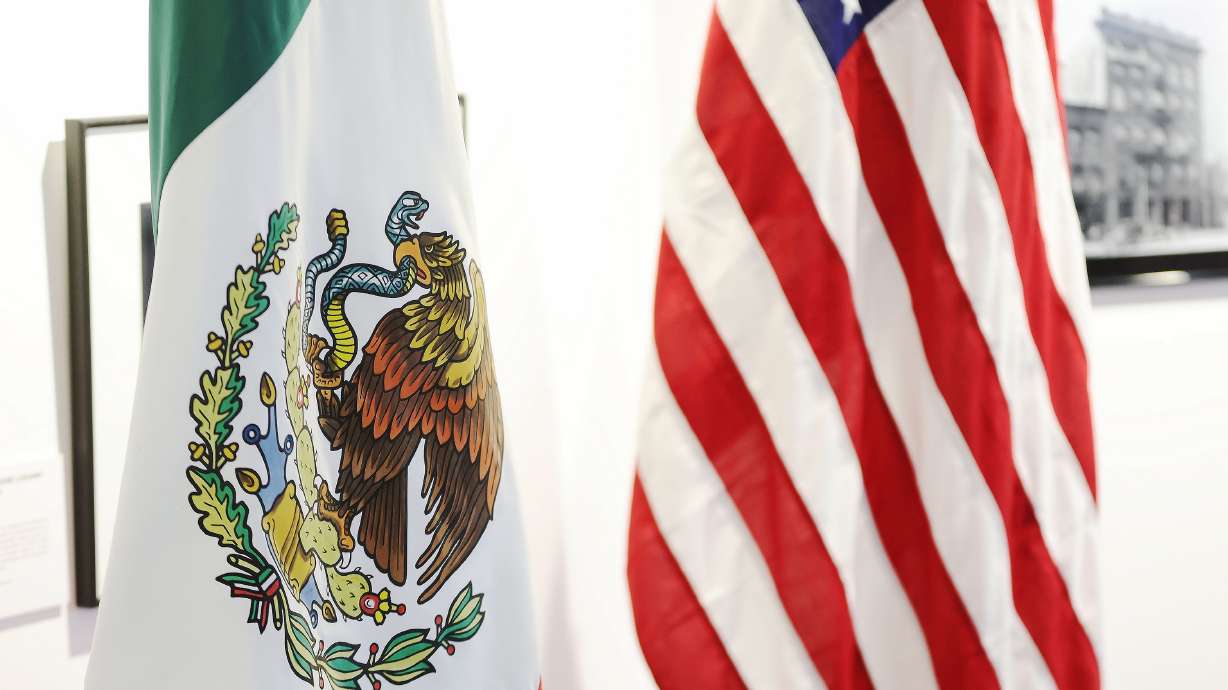 The Mexican Consulate in Salt Lake City will host information sessions through Friday geared to Mexican immigrants. The Dec. 21, 2022, photo shows a Mexican flag and a U.S. flag at the consulate.
