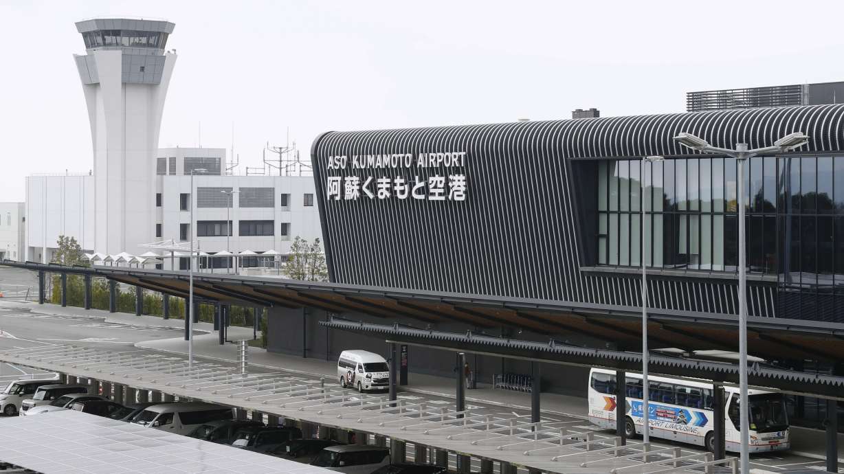 Aso Kumamoto airport is seen in Mashiki, Kumamoto prefecture, western Japan, on Feb. 20, 2024.