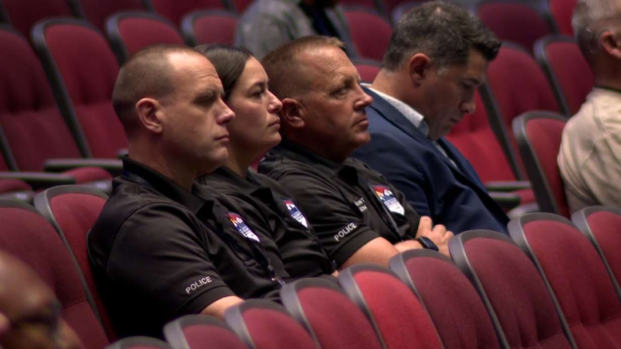 Utah school resource officers gather in Sandy on Tuesday to prepare for the new school year. As students prepare to return to classrooms across Utah, hundreds of school resource officers, educators and school administrators are spending three days preparing for the new school year.