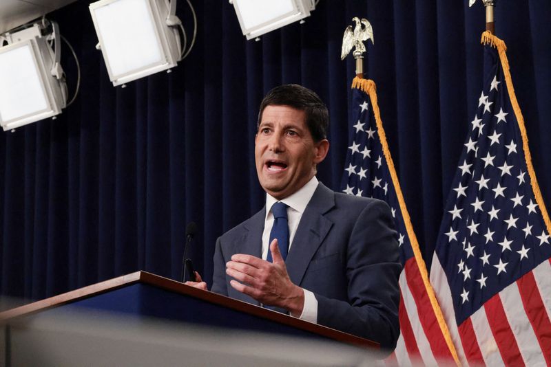 Federal Reserve Chair Kevin Warsh holds a press conference following a two-day meeting of the Federal Open Market Committee, as the Federal Reserve held interest rates steady, in Washington, Wednesday. The decision may lead to questions about how Warsh will tame inflation.