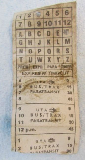 An undated evidentiary photo shows the UTA bus pass that was found with Terry Richardson Chawk's body in 2012.