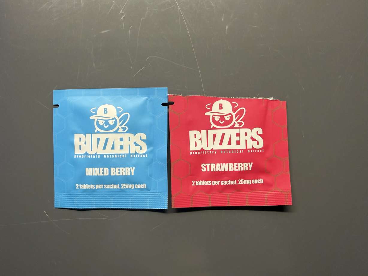 An undated image of a half-opened pack of Buzzers Cat's Claw Extract Tablets. A recent death in Utah County led investigators to examine illegally sold kratom products mislabeled as cat's claw products.