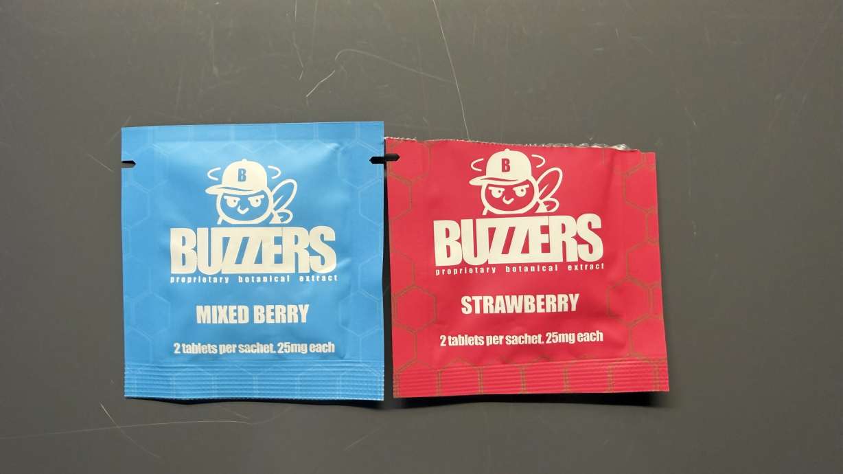 An undated image of a half-opened pack of Buzzers Cat's Claw Extract Tablets. A recent death in Utah County led investigators to examine illegally sold kratom products mislabeled as cat's claw products.