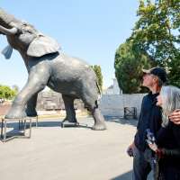 The touching love story behind Yumi, a 22-foot bronze elephant