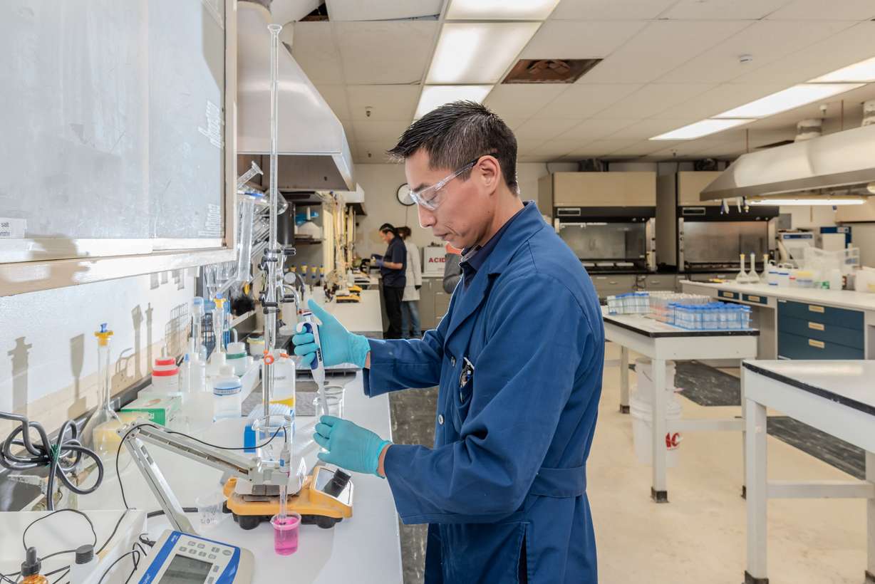 The onsite laboratory at the White Mesa Mill in April of 2025, located in San Juan County, Utah.