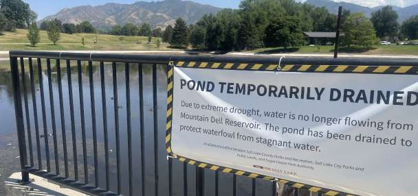 Sugar House Park pond drained due to historically low water flows in Parleys Creek system