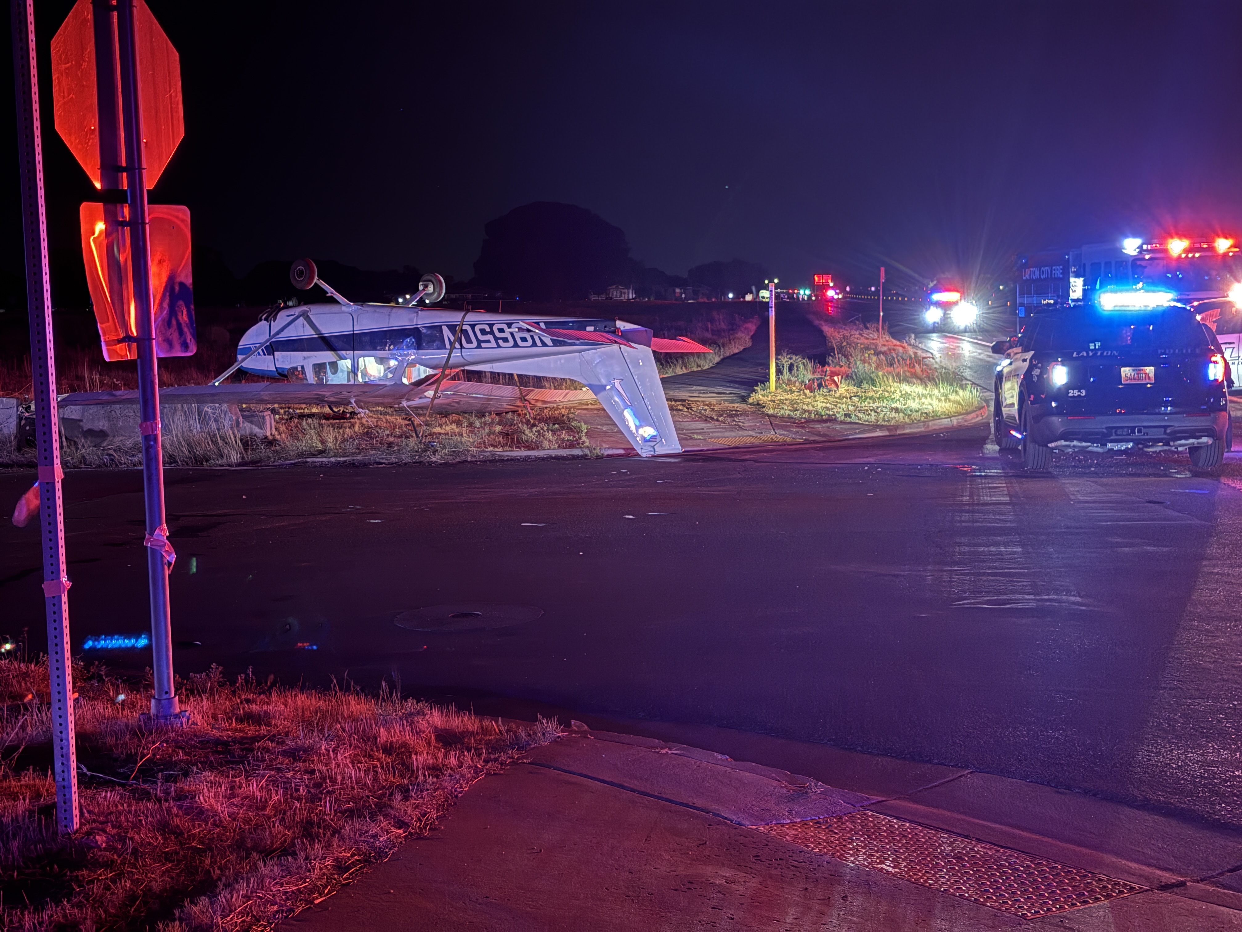 2 hospitalized after plane crashes, flips upside down in Layton