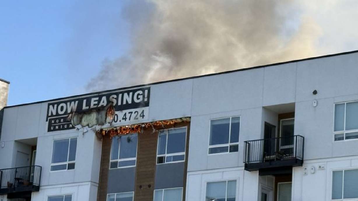An apartment complex at 942 E. North Union Avenue Midvale caught fire on Friday.