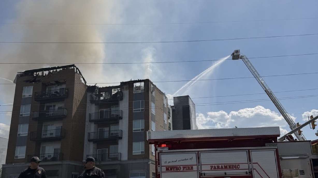 Fire broke out just after 8 a.m. at an apartment building at 942 E. North Union Avenue in Midvale on Friday.
