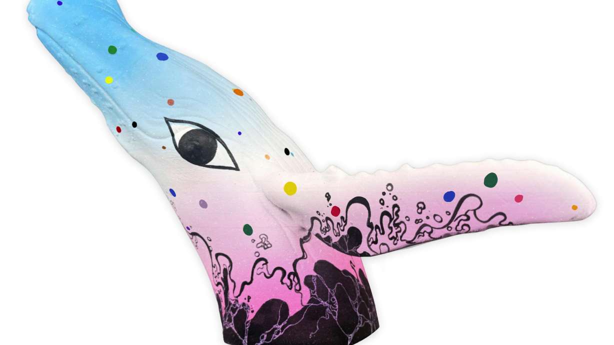 A rendering of "Open Your Eyes," the new mural planned for "Out of the Blue" in Salt Lake City. The new design, by Salt Lake County-based artist Jiyoun Lee-Lodge, was revealed on Saturday.