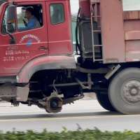 Have You Seen This? Dump truck has no need for front wheels