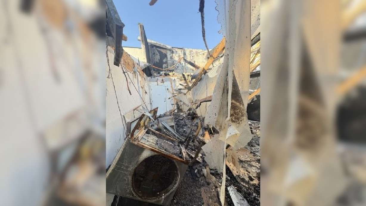 A photo taken by fire crews shows the wreckage after a fire burned in the North Union Apartments on Friday.
