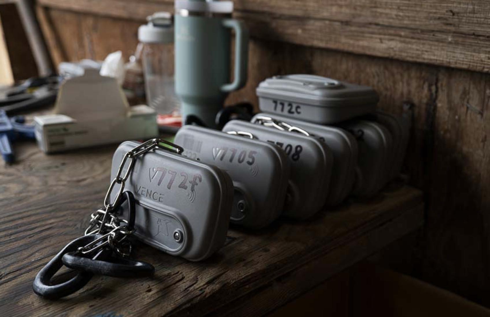 These collars help keep cattle within a certain geographic boundary and provide a shock if they cross the line.