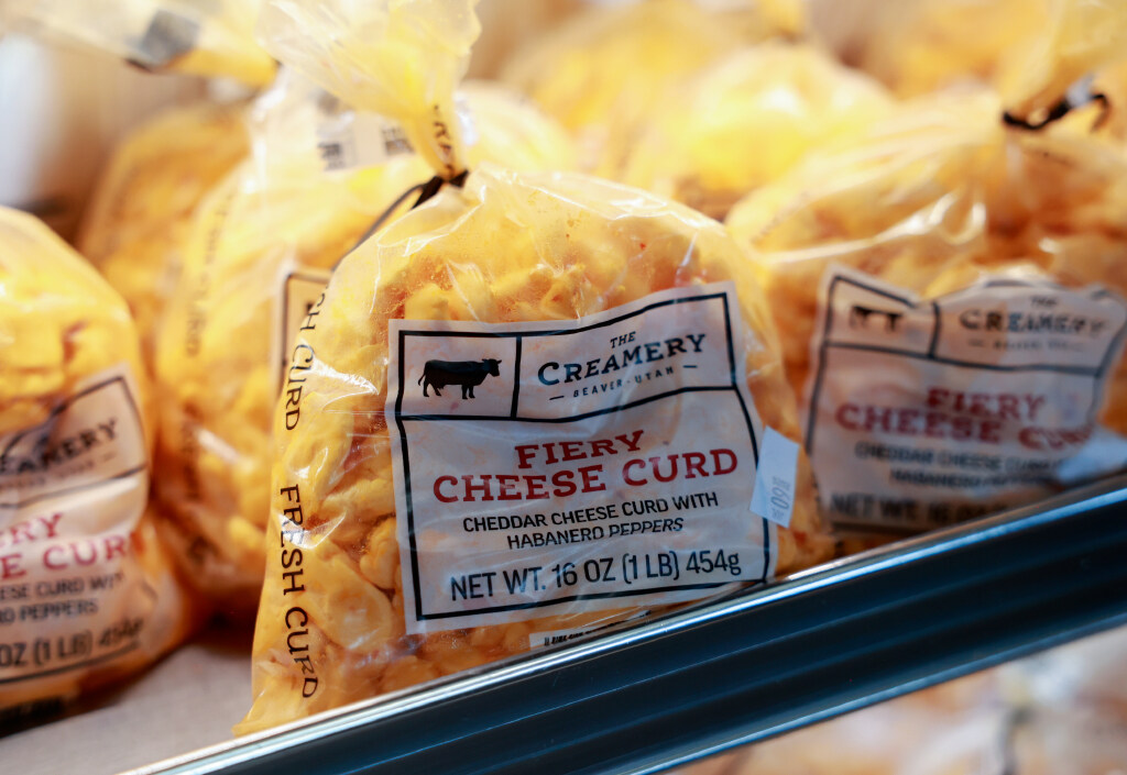 Fiery Cheese Curds are for sale at The Creamery in Beaver on Thursday, July 9, 2026.