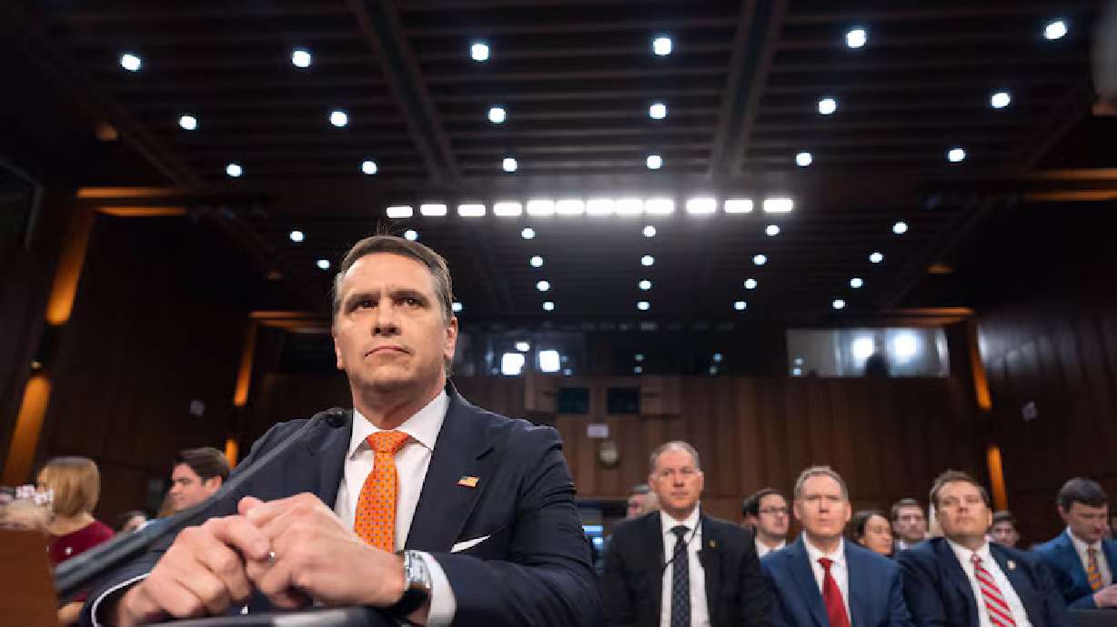 Acting Attorney General Todd Blanche arrives to appear before the Senate Judiciary Committee on Capitol Hill in Washington, Wednesday, July 15, 2026.