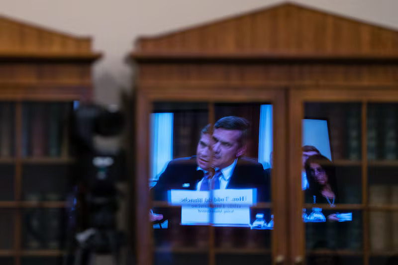Acting Attorney General Todd Blanche testifies before the House Appropriations Committee, Tuesday, June 2, 2026, in Washington.