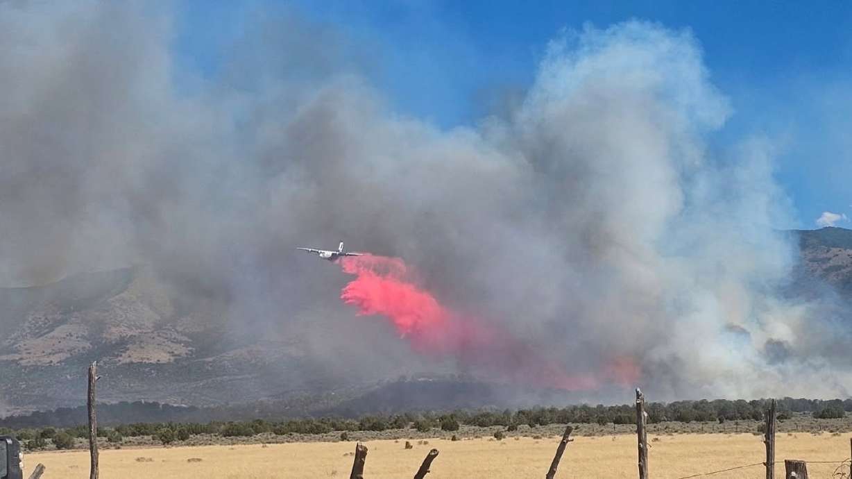 Crews battle the Widemouth 2 Fire near Fillmore on Saturday. The fire has now grown to over 68,000 acres in size, state firefighters said on Monday.