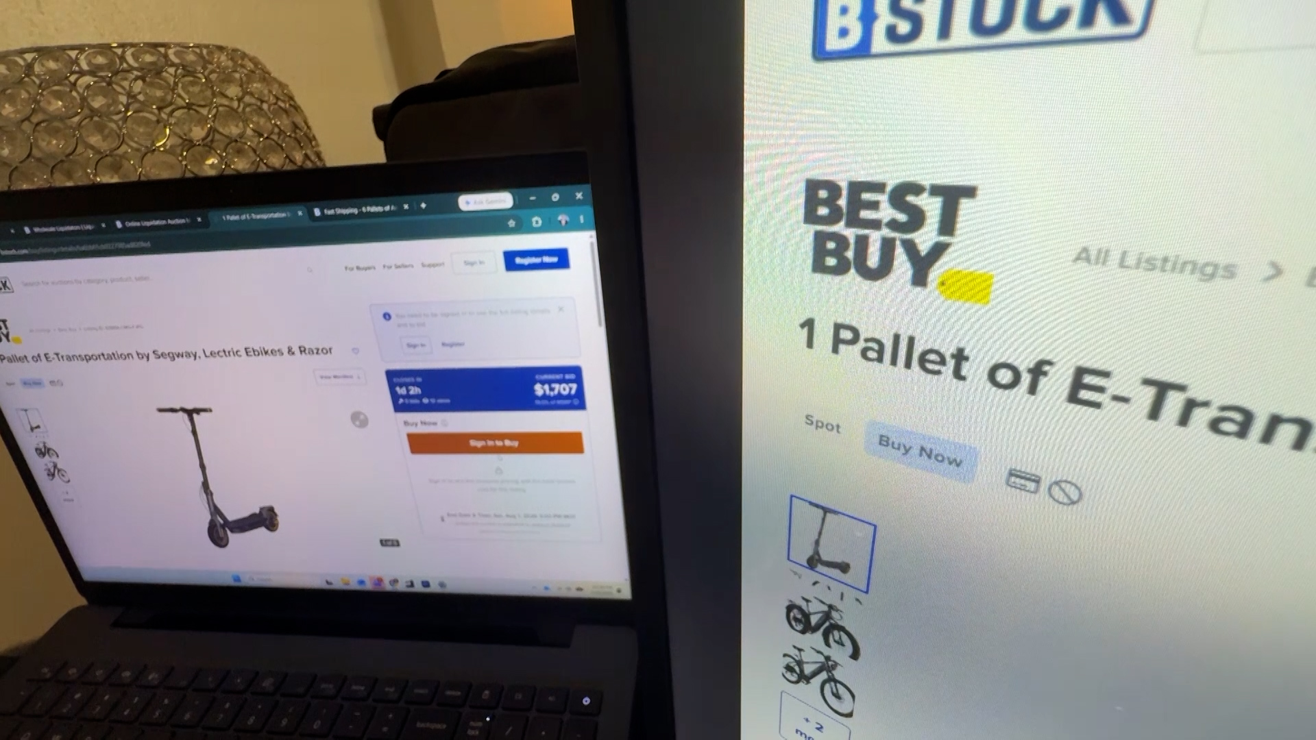 B-Stock listings allow buyers to bid on pallets and truckloads of returned, overstocked and excess merchandise.