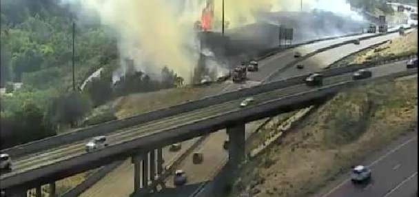Large brush fire sparks in Millcreek