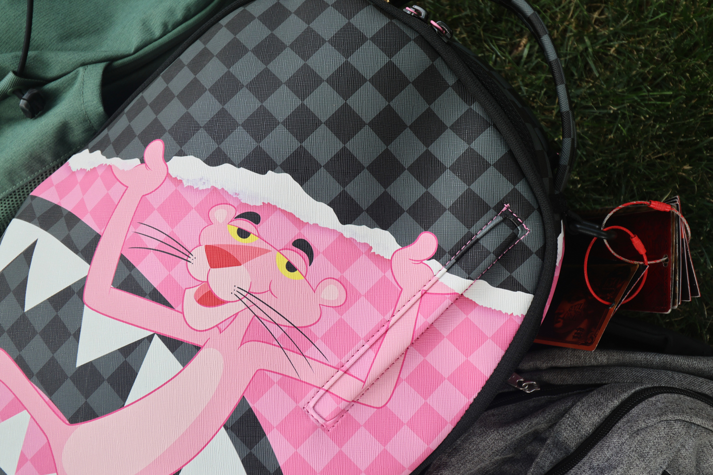 Brockton Lozano's new backpack is seen on Friday in Flagstaff, Ariz.