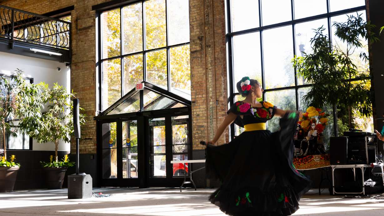 A Dia de Muerte celebration hosted by Una Mano Amiga is held at Trolley Square in Salt Lake City on Oct. 14, 2023. The owners of Trolley Square recently filed lawsuits against neighboring properties with the name "trolley" in a new legal battle over the name.
