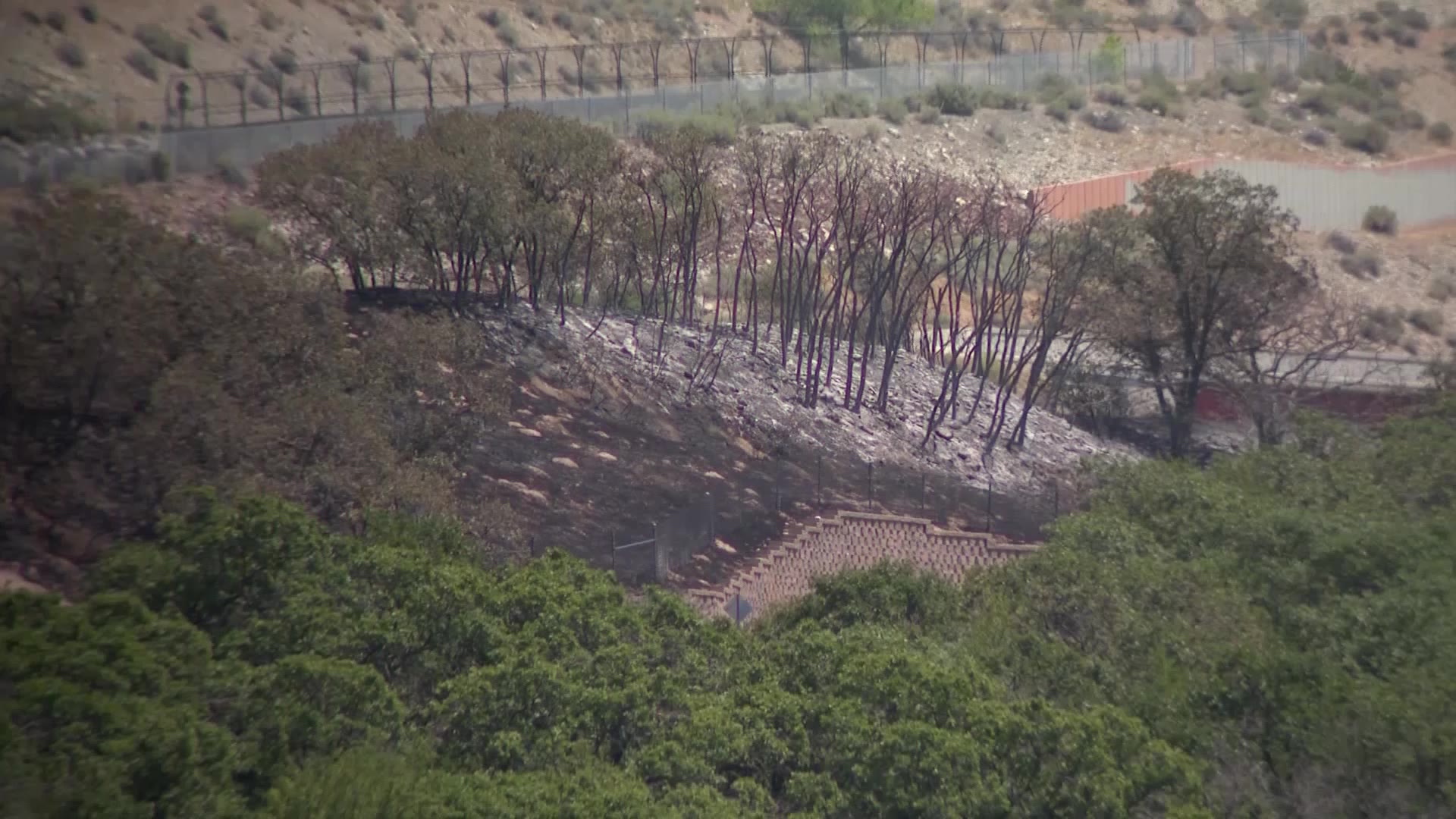 Fire leaves scorched hillsides along Parley's Historic Trail, officials urge caution