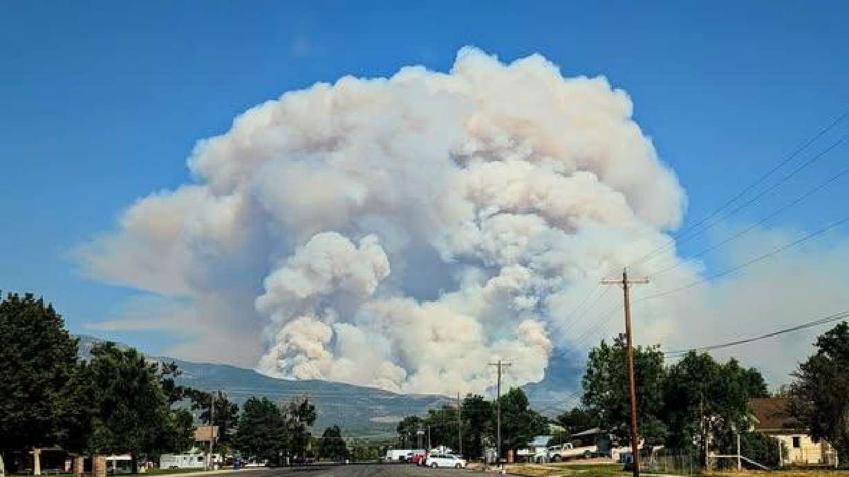 Smoke plumes up from the Widemouth 2 Fire on Wednesday.