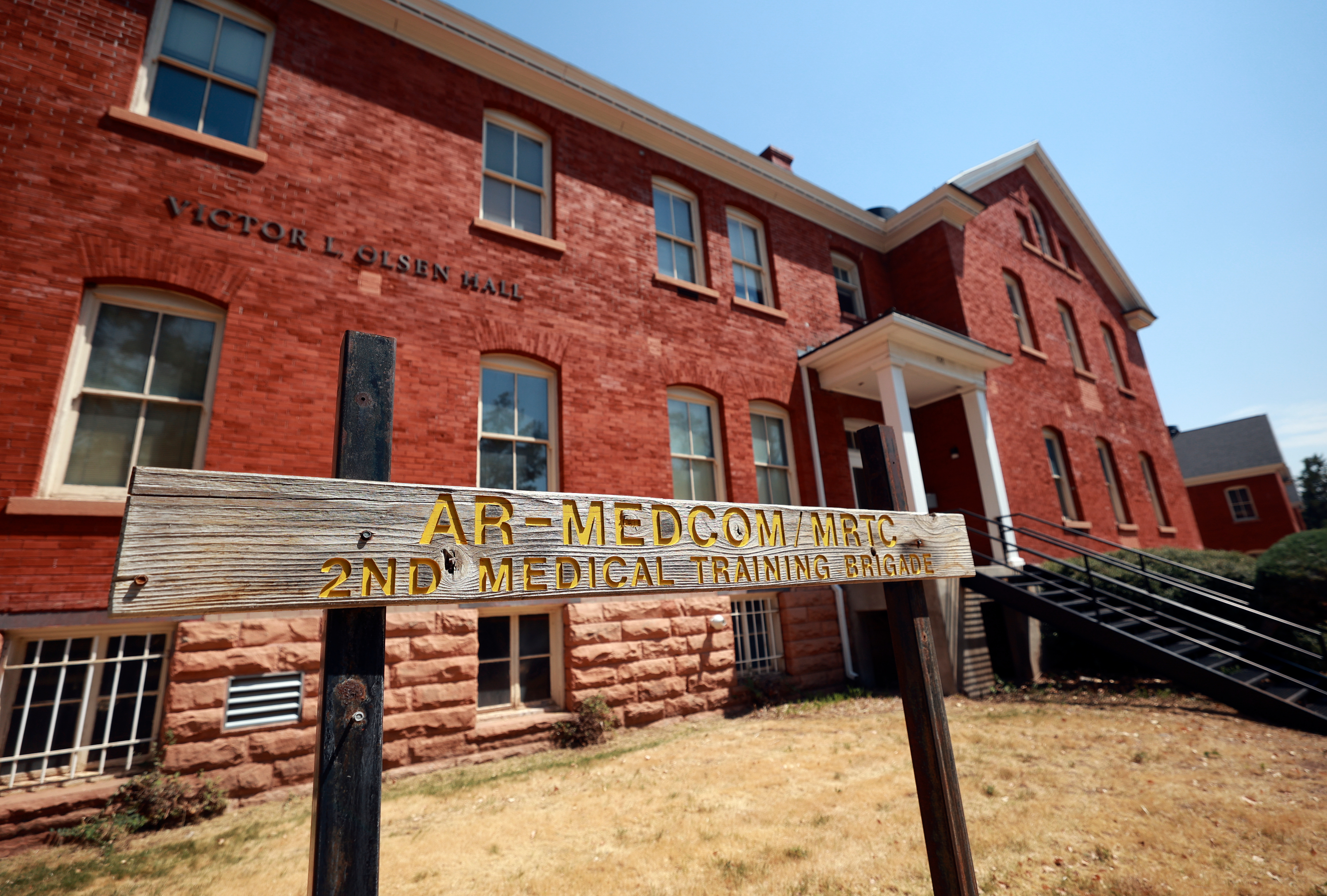 Victor L. Olsen Hall, building 108, is pictured at Fort Douglas in Salt Lake City on Wednesday. The final 50 acres of active military land at Fort Douglas are set to be transferred to the University of Utah in a historic move.