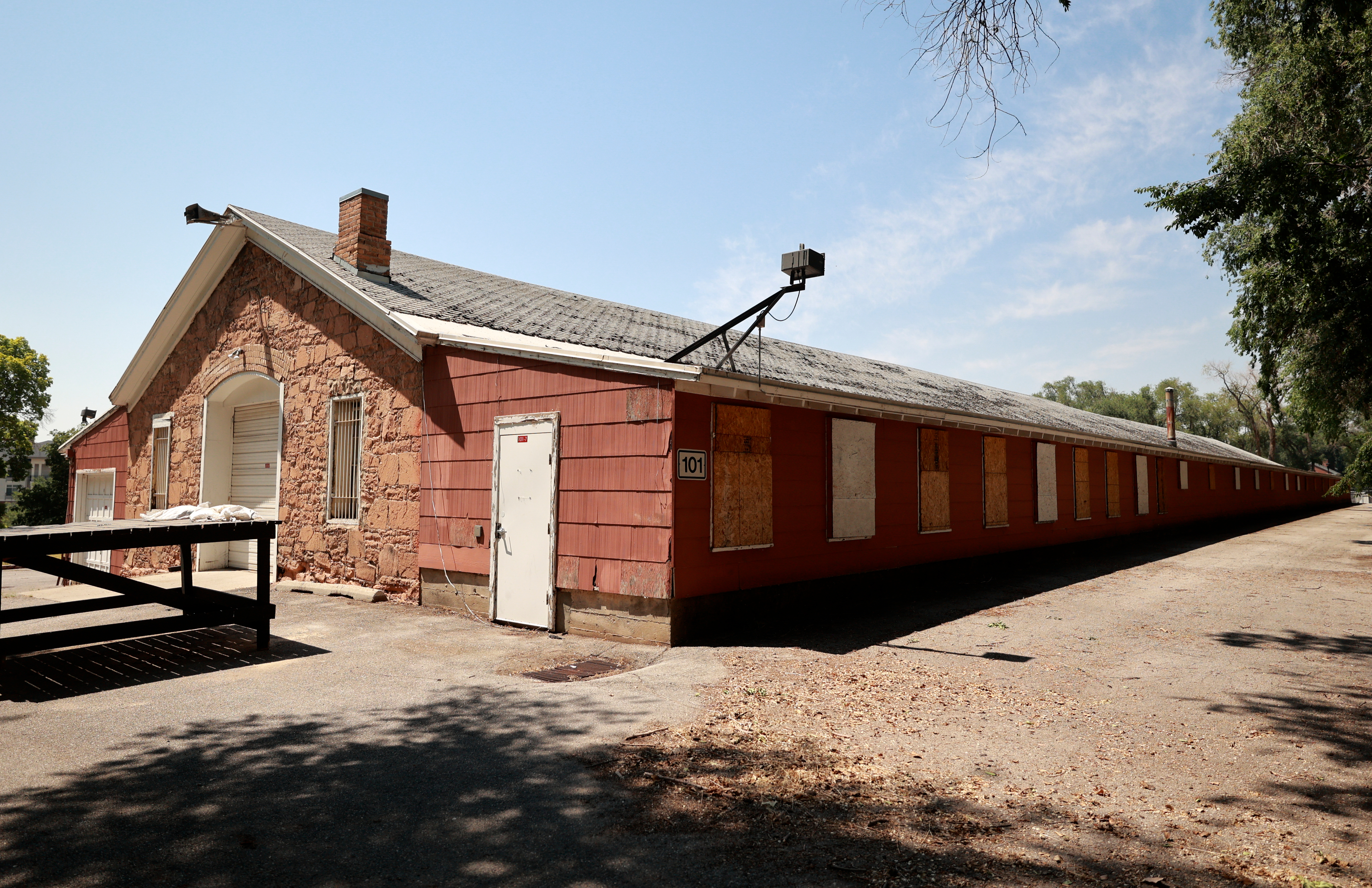 The stables (building 101), built in 1886 out of red sandstone, are pictured at Fort Douglas in Salt Lake City on Wednesday. The U.S. Army Reserve is transferring the final 50 acres of active military land at Fort Douglas to the University of Utah.
