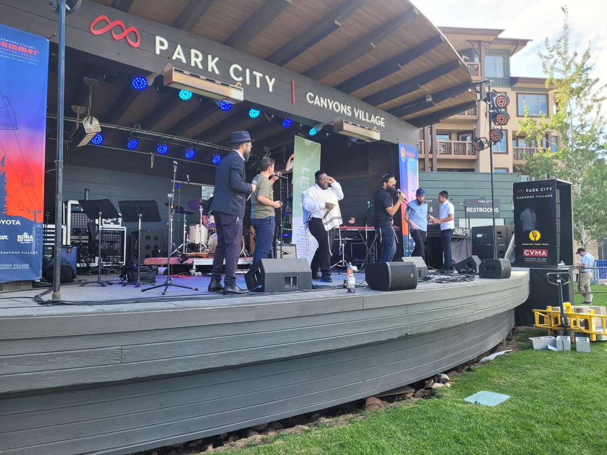 Members of The 8th Day, Nissim Black and Chaim Zippel all practice together shortly before the Park City Jewish Festival on Wednesday, August 5, 2026.