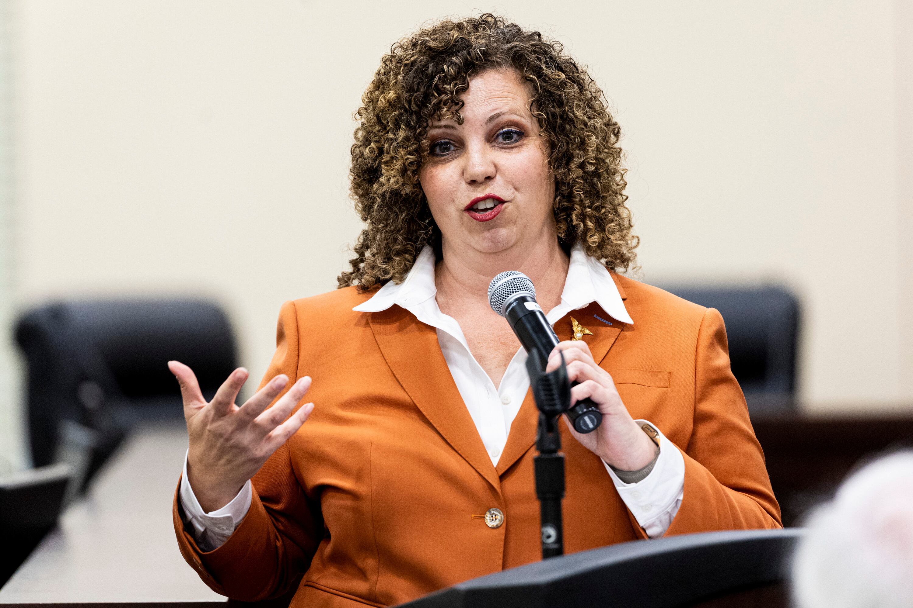 Rep. Celeste Maloy speaks during an annual Regulatory Reform Summit held in the Senate Building of the Capitol in Salt Lake City on Aug. 15, 2025. Maloy introduced an AI regulatory bill of her recently.
