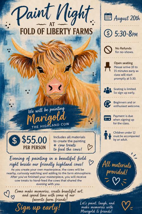 Highland Cow Paint Night