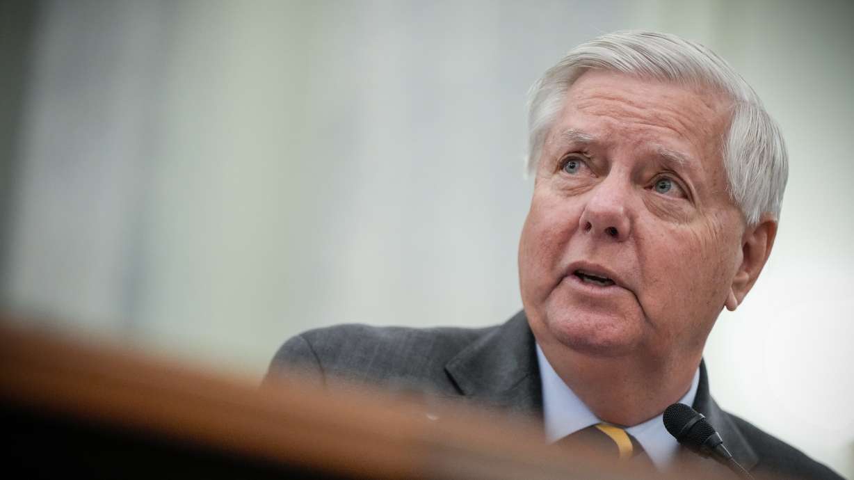 Sen. Lindsey Graham, R-S.C., during a Senate Commerce, Science and Transportation Committee hearing, Nov. 19, 2025, in Washington. The Senate on Friday passed a punishing sanctions bill on Russia that was Graham's top priority.