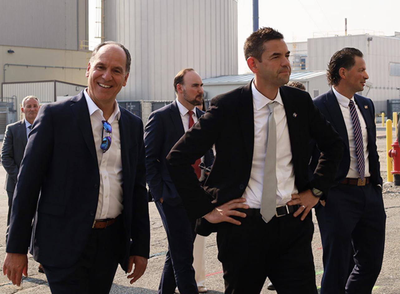 INL Director John Wagner and NASA Administrator Jared Isaacman tour the facility together.