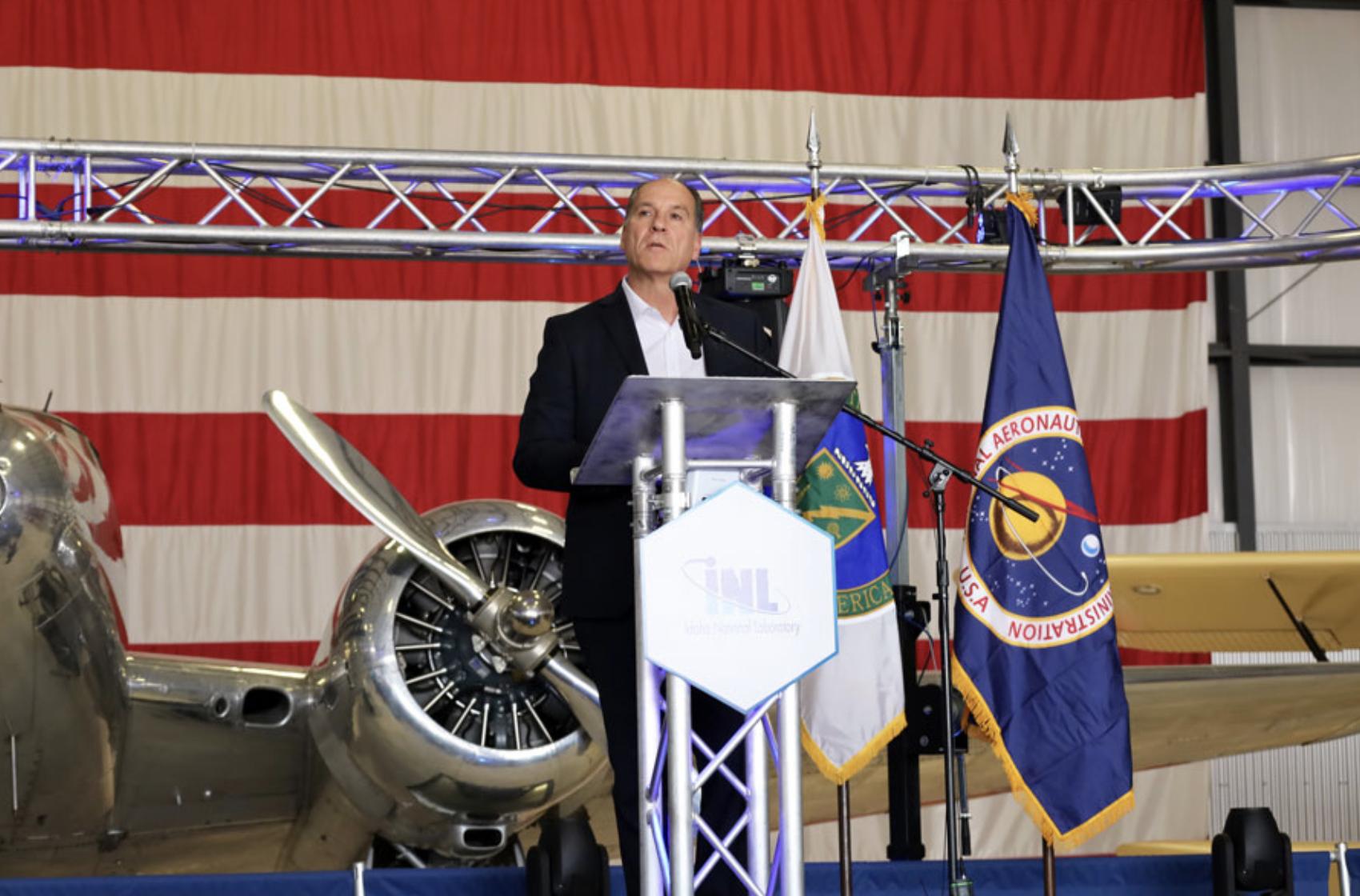 INL Director John Wagner speaks during the event.