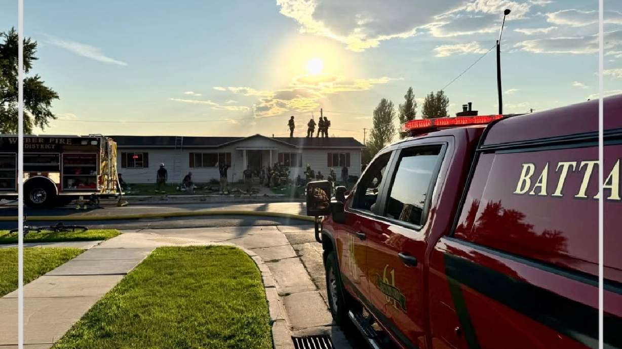 Firefighter treated and pets resuscitated after house fire in Farr West