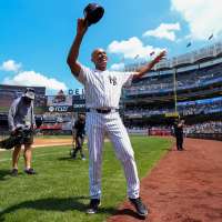 Mariano Rivera returns to Yankees Old-Timer's Day after tearing Achilles tendon last year