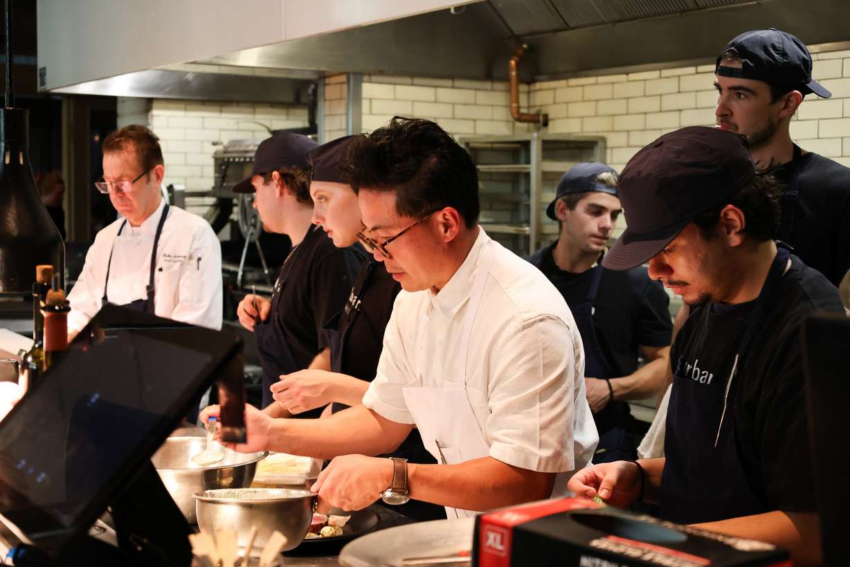 Pretty Bird chef Viet Pham works in the kitchen. Chef Nick Zocco teamed up with Pham for a special one-night collaboration.