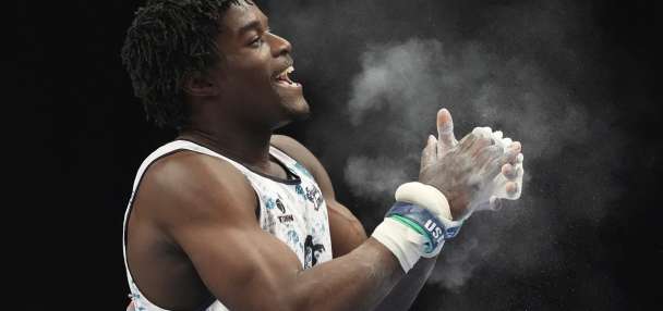 Frederick Richard makes a statement in more ways than one en route to first US gymnastics title