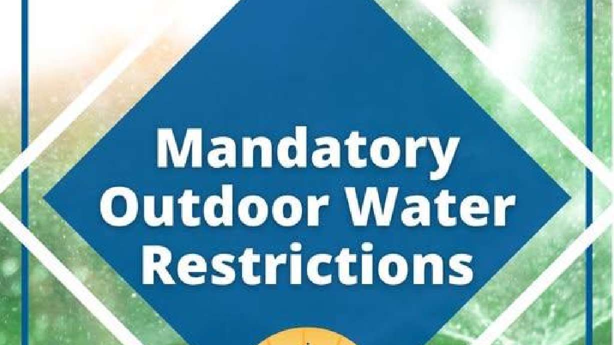 Cedar City residents were under a mandatory outdoor water restrictions notice on Sunday.