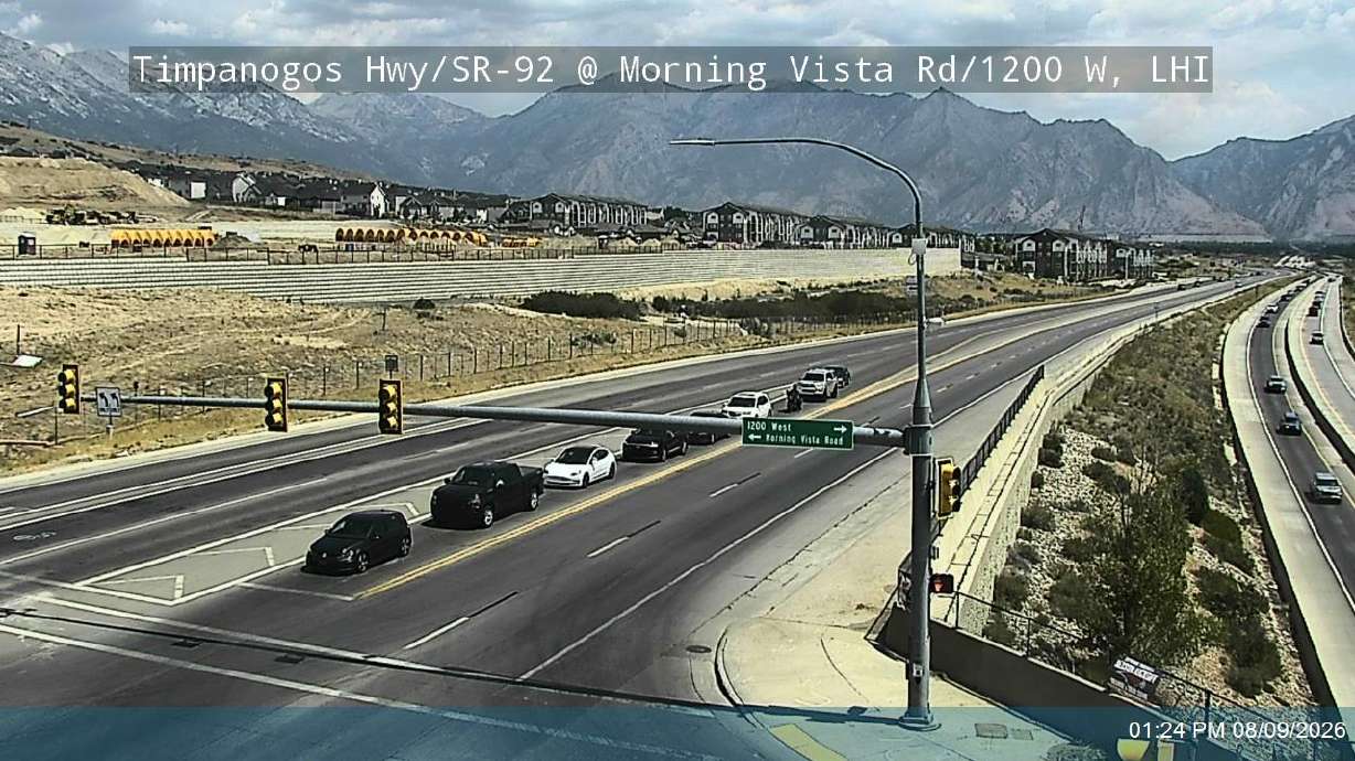 A UDOT camera showing the area on Sunday where 27-year-old Chandler Hendry died in a multi-vehicle crash on Friday.