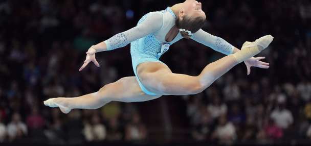 Olympic gold medalist Hezly Rivera rallies to capture second straight U.S. women's gymnastics title
