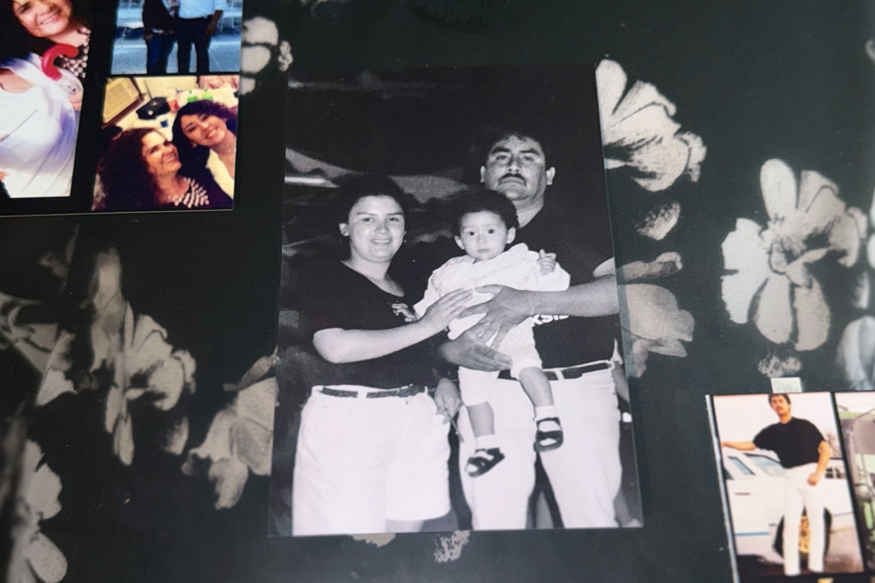 Air Force Tech. Sgt. Wendy Gbeve, not pictured, shows pictures of her parents in her home in Marysville, Calif., on July 23.