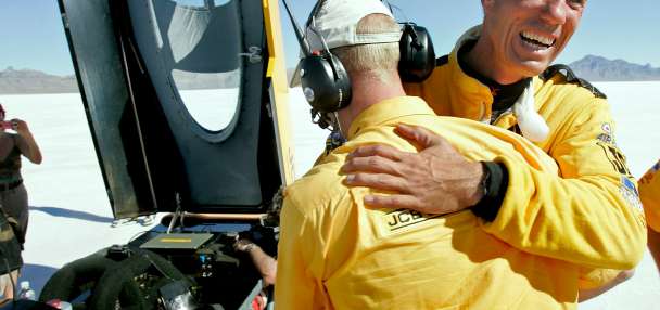 Driver who broke the sound barrier attempts another land speed record in Utah