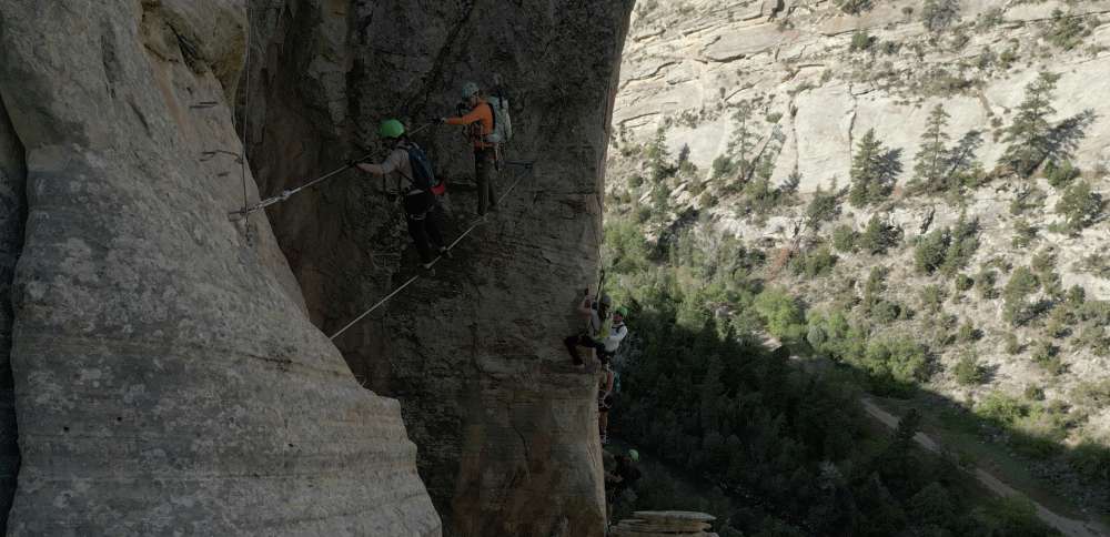 Utah's first public via ferrata course draws thousands of people to Vernal