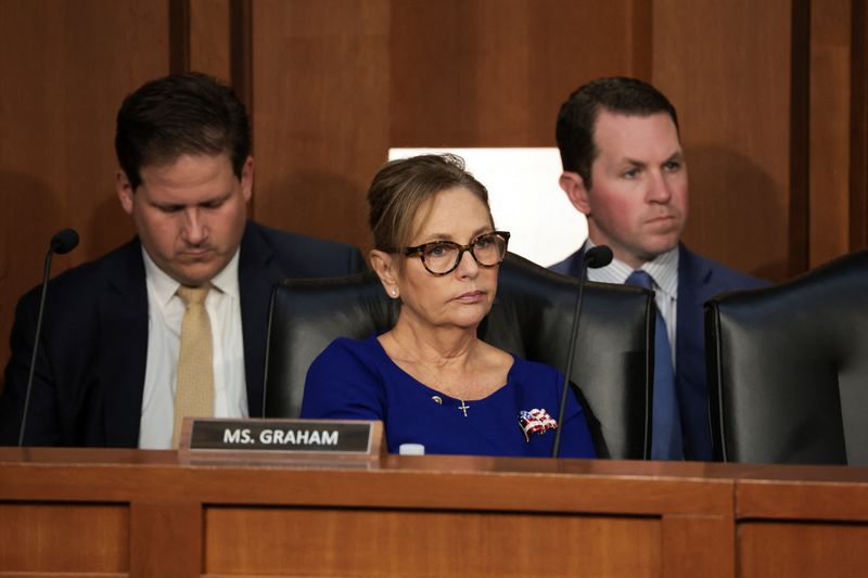 U.S. Senator Darline Graham (R-SC) attends the U.S. Senate Judiciary Committee vote on U.S. President Donald Trump's nomination of Todd Blanche to be U.S. attorney general, on Capitol Hill in Washington, D.C., on Aug. 4.