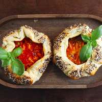 Flaky Tomato Galettes With Herby Goat Cheese