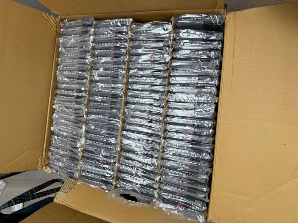This photo provided by Nintendo Wire shows a box of nearly 100 uncirculated Nintendo Entertainment System copies of Super Mario Bros. and Duck Hunt on Wednesday, June 17, rediscovered in a warehouse in Waukesha, Wis., by OneStopWonders store owner Kevin Braun and Nintendo Wire publisher Jason Ganos.